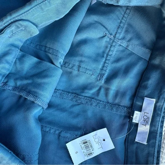 LOFT 100% Lyocell Blue Jogger Pants Size 6 NWT - Picture 9 of 10